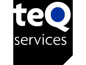 Logo van het bedrijf TeQ Services.